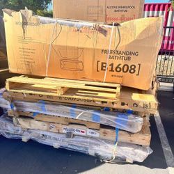 MSDC6062-MBL WOODBRIDGE Frameless Bathtub Shower Doors 56-60" Width x 62"Height with 3/8"(10mm) Clear Tempered Glass in Matte Black Finish