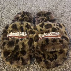 balenciaga cheetah print slides size 10