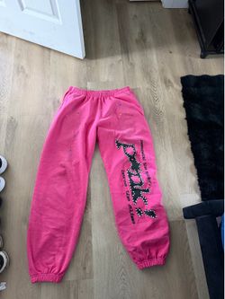 Pink Sp5der sweatpants