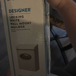 Locking White Wall Mount Mail Box 