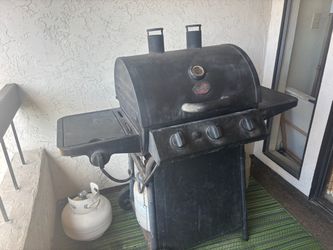 Char-Griller E3001 3-Burner Liquid Propane Gas Grill with Side Burner**