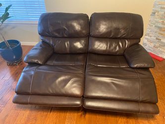Leather recliner. Sofa and loveseat