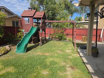 Playground with swings and rings