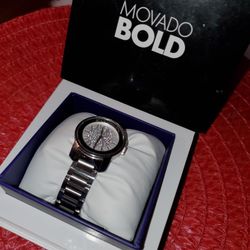 Movado Bold Silver Crystal Women's Watch