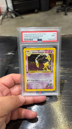 PSA 9 Sabrina's Alakazam Holo 1st Edition Pokemon Card