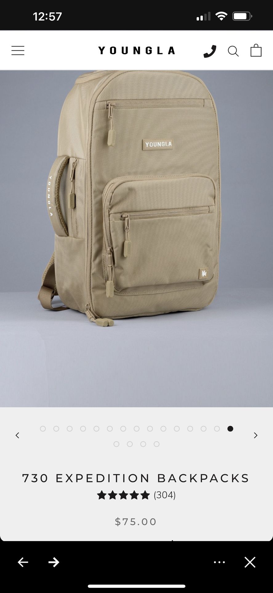 Youngla - Backpack - TAN // Brand New