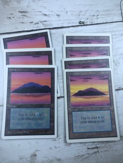 MTG Unlimited Island Land Cards Lot of 7 - LP