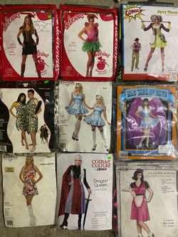 Women’s Last Minute Halloween Costumes 10.00 Each