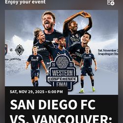 SDFC Tickets vs Vancouver 