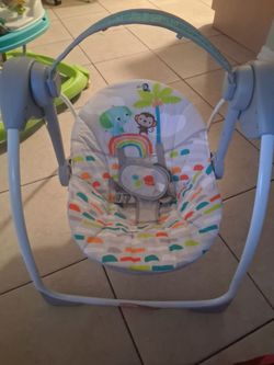 Baby Swing with Jungle Animal Print