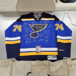 St. Louis Blues Team Signed Jersey 2017 2018 Season 