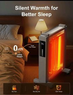 Uthfy 1500W Space Heaters for Indoor Use, 26 Inch Convection Electric Heater, 3 Sides Heating, 12H Timer, Temperature Adjustable 50-95°F, Tip-Over & O