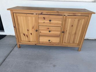 IKEA Hemnes Sideboard in Light Brown Pine 62w x 18D x 23 H inches