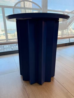 West elm side table electric blue