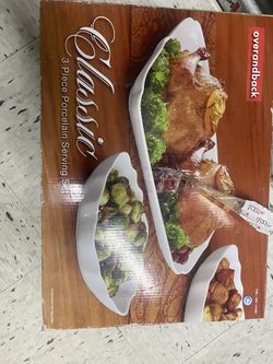 Classic 3 piece Porcelain Serving Set