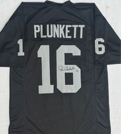 Jim Plunkett Signed SB XV MVP Oakland LA Raiders Jersey Beckett BAS COA Auto