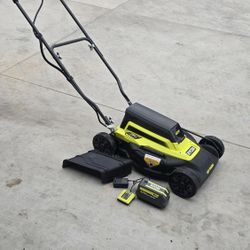 Ryobi 40v 18-in Cordless Battery Walk Behind Push Lawn Mower 