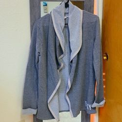 Roxy Cardigan ▪︎ Gray/Cream ▪︎ Size: M