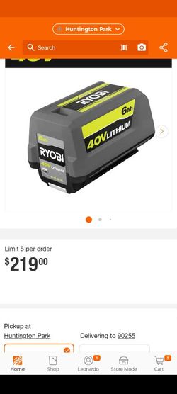 Ryobi battery 6 Ah