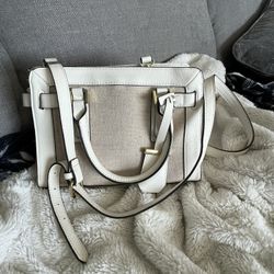 Merona Cream Colored Purse With Shoulder Strap
