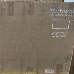 SAMSUNG 50-Inch Class QLED The Frame Series - Quantum HDR Smart TV with Alexa Built-in  