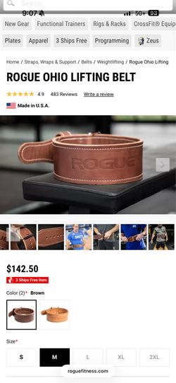 Rogue Ohio lifting belt