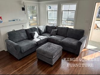 New dark gray sectional