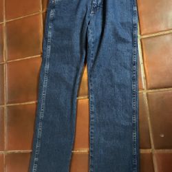 NWT Men's Wrangler Regular Fit Straight Stretch Blue Denim Jeans, 29 x 32