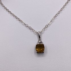 925 Citrine Necklace 