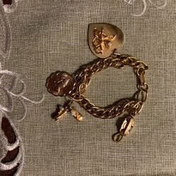 Gold Colored Charm Bracelet 