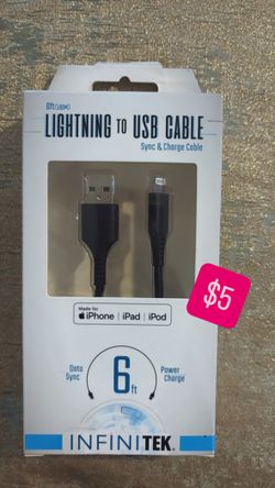 6ft USB Cable $5