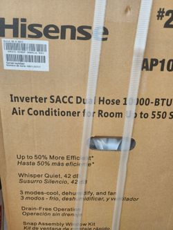 New Hisense 10K Btu Portable AC