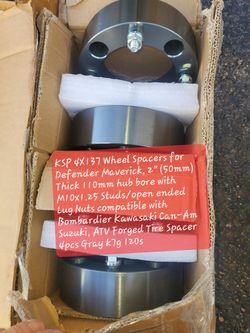 KSP 4X137 Wheel Spacers for Defender Maverick 2 50mm Thick 110mm hub b [ko5229]