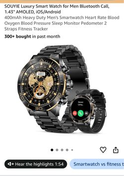 SOUYIE Luxury Men's Smart Watch 1.43" AMOLED