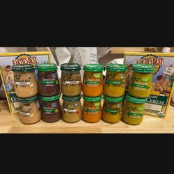 30 Brand New Baby Food Jars And Two Oatmeal Boxe