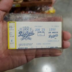 1990 Dodgers Ticket 