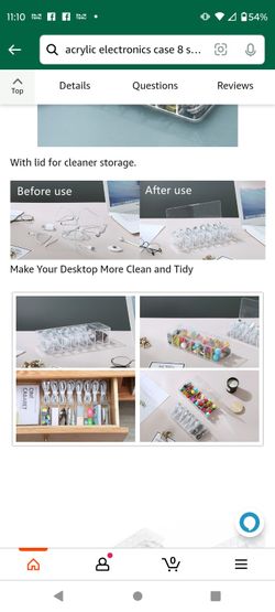 Acrylic Electronic Cable Organizer Box 8 Capacity