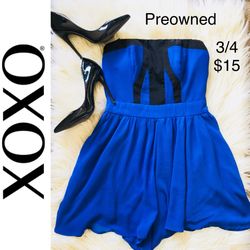 Xoxo Blue Romper Size 3/4