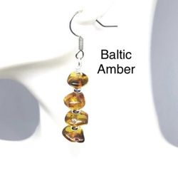 Baltic Genuine Amber Handmade Earrings