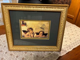Angel gold wall art