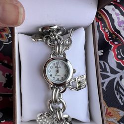 Silver Colored Charm Watch