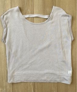 Victoria's Secret Light Gray Short Sleeve Pullover Top