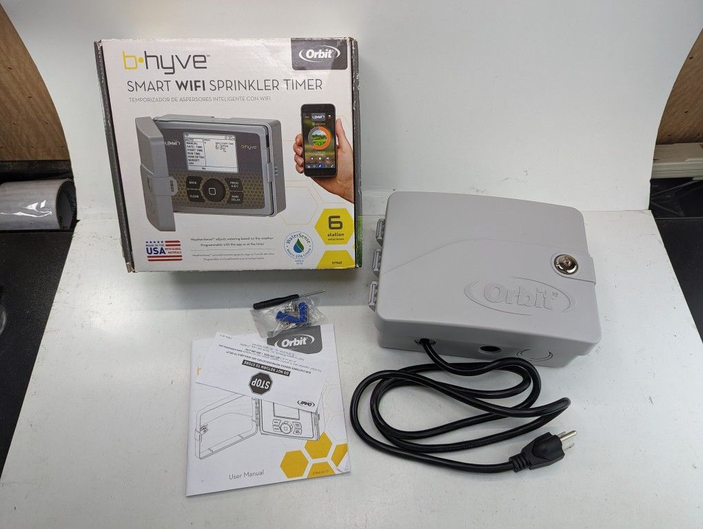 Orbit B-Hyve 57946 Smart Wifi Sprinkler Timer 6 Station - For Parts or Repair