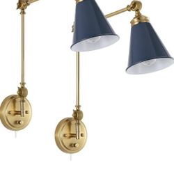 WINGBO Swing Arm Wall Lamp Set of 2