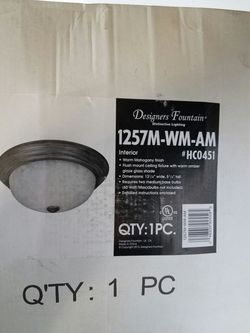 Flush Mount ceiling fixture.
