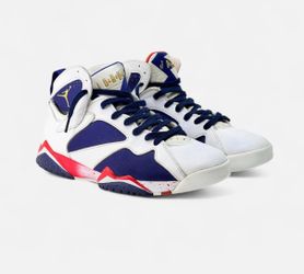 Air Jordan 7 Retro Olympic 2016 Men’s Size 11 Basketball Shoes White Navy Red