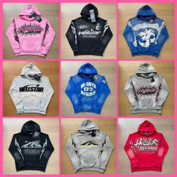 Hellstar Graphic Hoodies Bundle – 9 Pieces