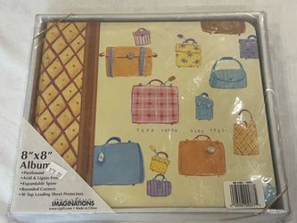 8x8 inch travel-themed postbound photo album by Creative Imaginations.