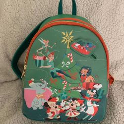 Christmas Holiday Mickey And Friends Loungefly Backpack 