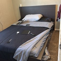 Brown ikea bed frame full